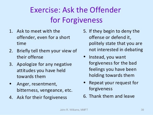 Ways to ask for forgiveness